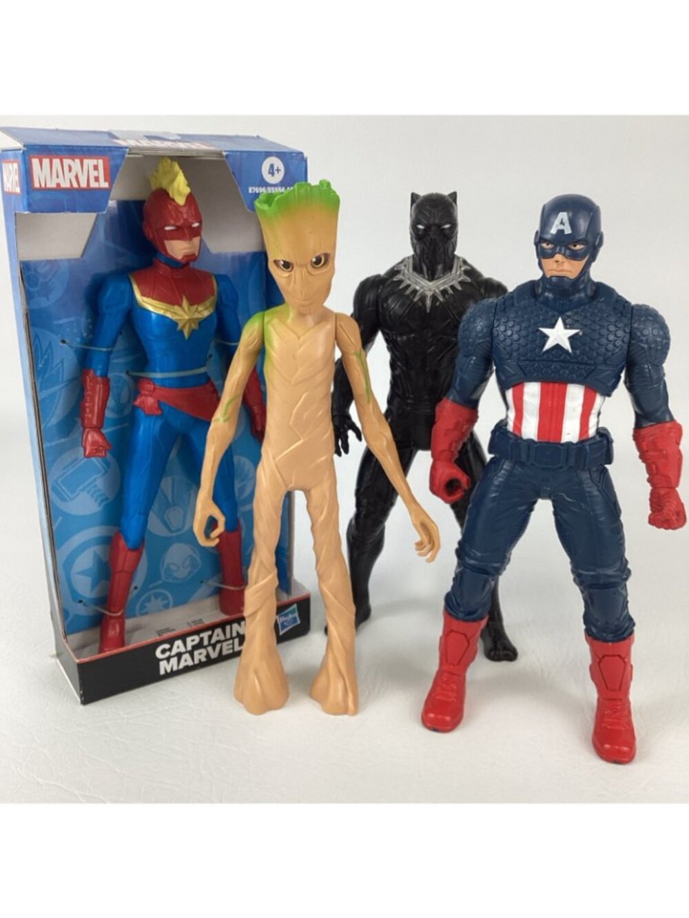 Marvel Super Hero 9" Figure Bundle Captain America Black Panther Groot Hasbro - Picture 5 of 7